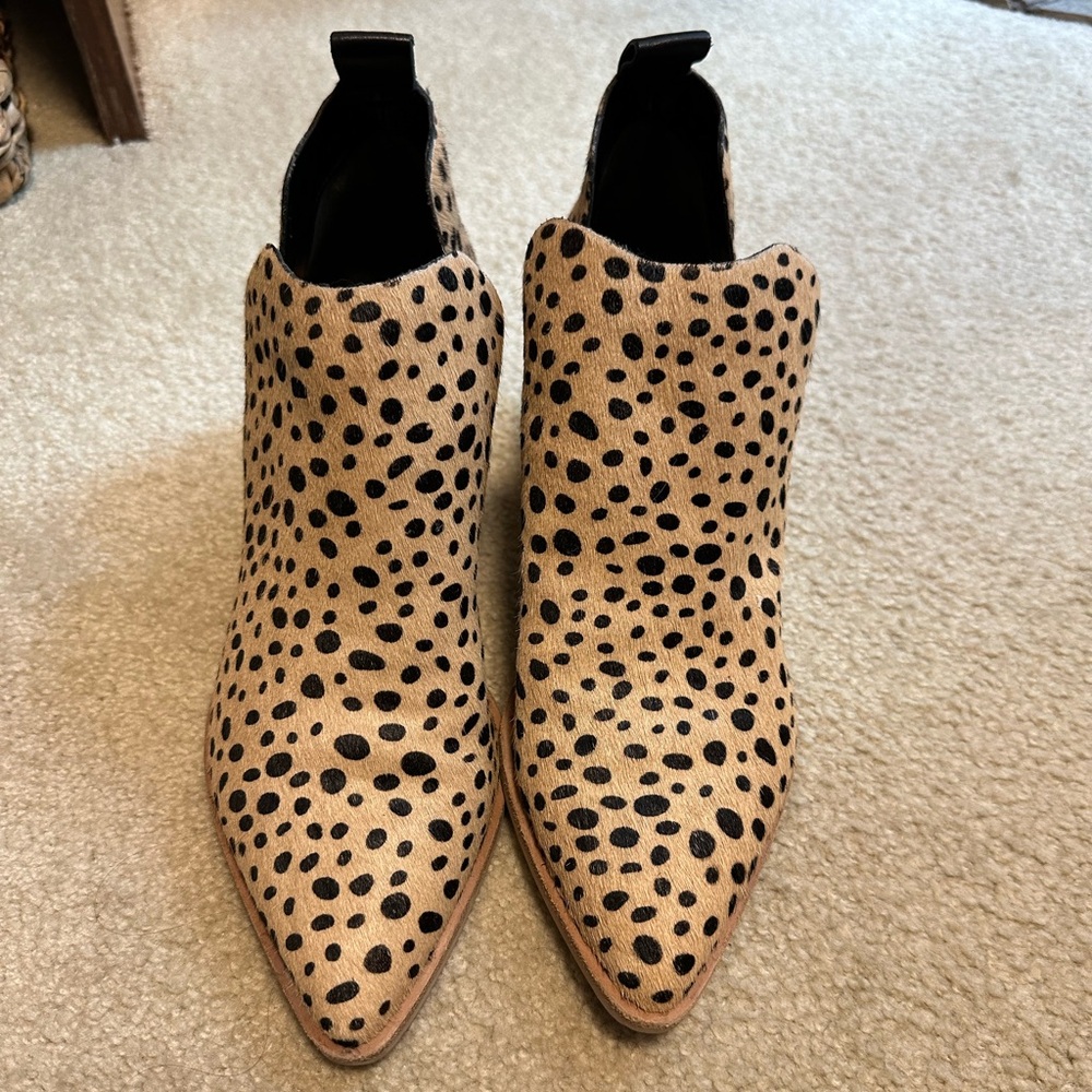 Dolce Vita Tan and Black Ankle Booties